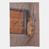 Hund an der Erholung Geschirrtuch (Vertikal)