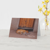 Hund an der Erholung Karte (Gelbe Blume)