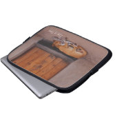 Hund an der Erholung Laptopschutzhülle (Vorne Knopf)