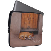 Hund an der Erholung Laptopschutzhülle (Vorne Rechts)