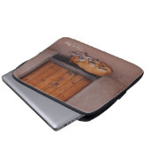 Hund an der Erholung Laptopschutzhülle (Vorne Knopf)