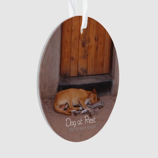 Hund an der Erholung Ornament (Vorderseite)