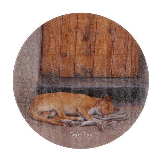 Hund an der Erholung Schneidebrett (Vorderseite)