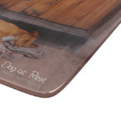 Hund an der Erholung Schneidebrett (Ecke)