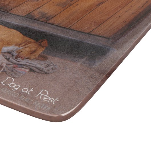 Hund an der Erholung Schneidebrett (Ecke)