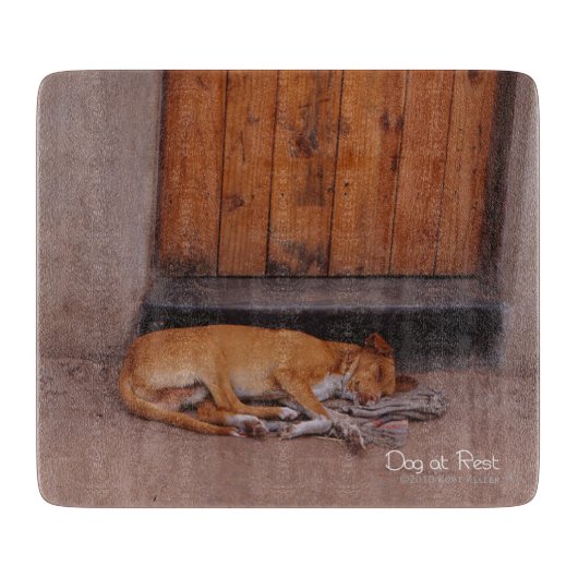 Hund an der Erholung Schneidebrett (Vorderseite)