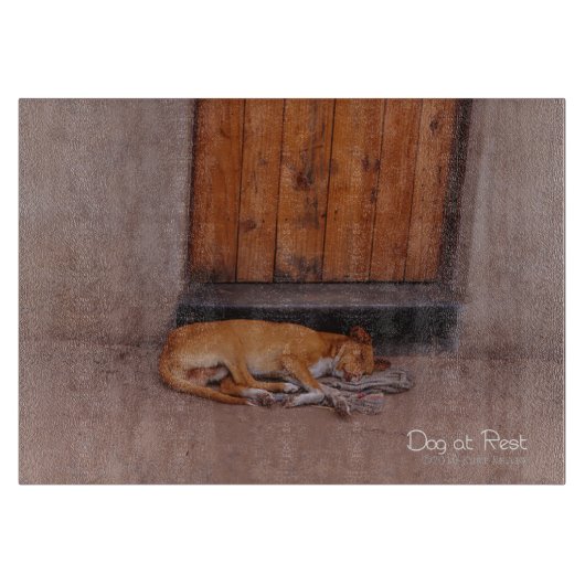 Hund an der Erholung Schneidebrett (Vorderseite)