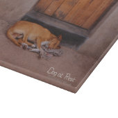 Hund an der Erholung Schneidebrett (Ecke)