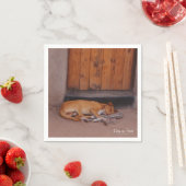 Hund an der Erholung Serviette (Beispiel)