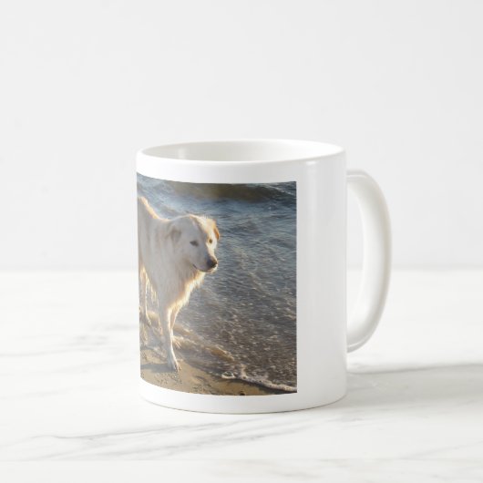Hund an der Küste Kaffeetasse (VorderseiteRechts)