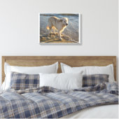 Hund an der Küste Leinwanddruck (Insitu (Schlafzimmer))