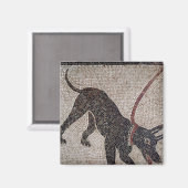 Hund an der Leine aus Pompeji Magnet (Vorderseite/Rückseite)