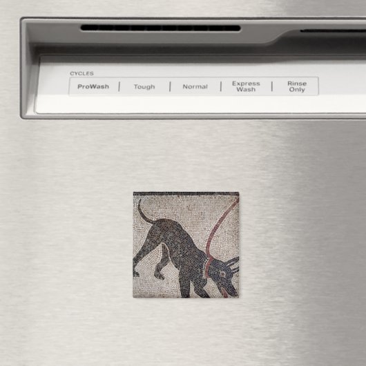 Hund an der Leine aus Pompeji Magnet (In Situ (Geschirrspüler))