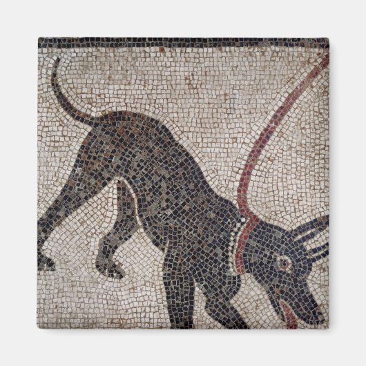 Hund an der Leine aus Pompeji Magnet (Vorne)