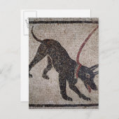 Hund an der Leine aus Pompeji Postkarte (Vorne/Hinten)