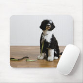 Hund an der Leine Mousepad (Mit Mouse)