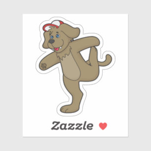 Hund an der Yoga-Fitness Aufkleber