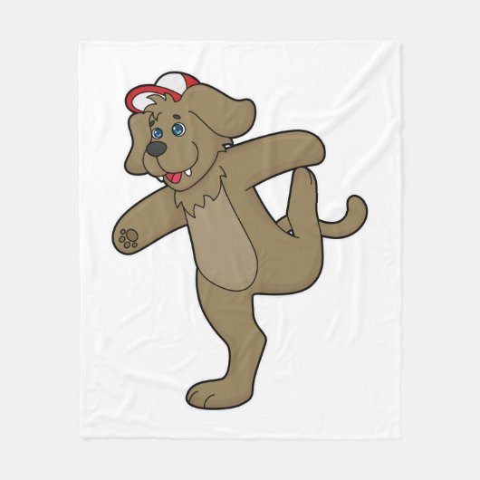 Hund an der Yoga-Fitness Fleecedecke (Vorderseite)