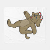 Hund an der Yoga-Fitness Fleecedecke (Vorderseite (Horizontal))