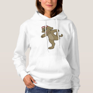 Hund an der Yoga-Fitness Hoodie