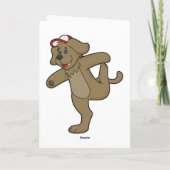 Hund an der Yoga-Fitness Karte (Rückseite)