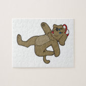 Hund an der Yoga-Fitness Puzzle (Horizontal)