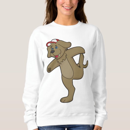 Hund an der Yoga-Fitness Sweatshirt (Vorderseite)