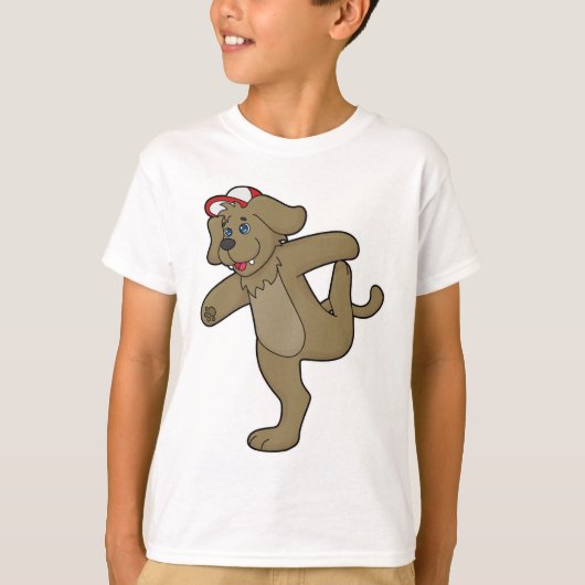 Hund an der Yoga-Fitness T-Shirt (Vorderseite)