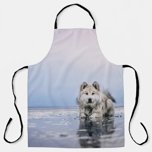HUND AN EINEM RUHIGEN GEWÄSSER SCHÜRZE (Vorderseite)