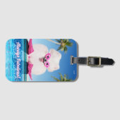 Hund an Schwimmern Gepäckanhänger (Vorderseite (Horizontal))