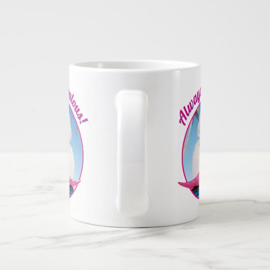 Hund an Schwimmern Jumbo-Tasse (Rückseite)