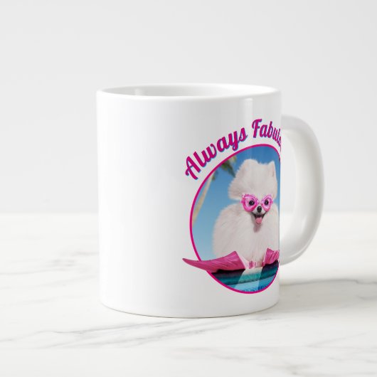 Hund an Schwimmern Jumbo-Tasse (Vorderseite Rechts)