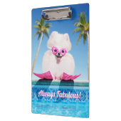 Hund an Schwimmern Klemmbrett (Links)