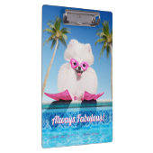 Hund an Schwimmern Klemmbrett (Rechts)