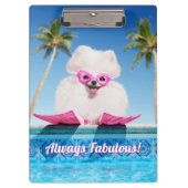 Hund an Schwimmern Klemmbrett (Vorderseite)