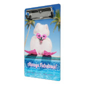 Hund an Schwimmern Mini Klemmbrett (Gewinkelt2)