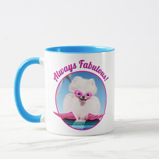 Hund an Schwimmern Tasse (Links)