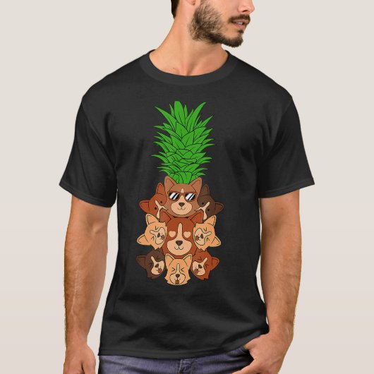Hund Ananas Schwarze Geschichte Monat Melanin Afro T-Shirt (Vorderseite)