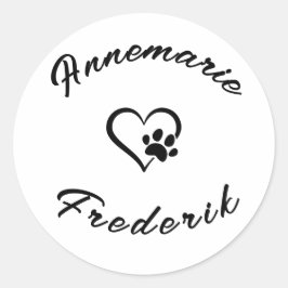 Hund Animal Lover Runder Aufkleber