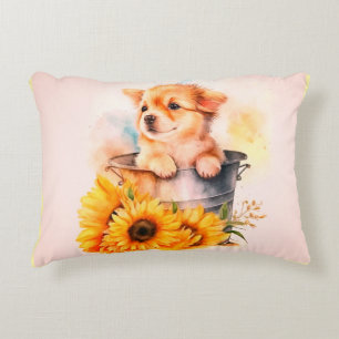 Hund Aquarell Dekokissen