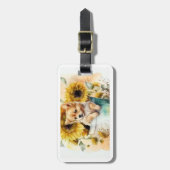 Hund Aquarell Gepäckanhänger (Vorderseite vertikal)