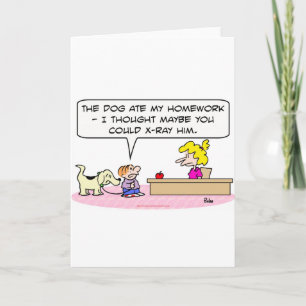 Hund aß Hausaufgaben Röntgen Karte