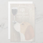 Hund Au Vin Beagle Briefpapier (Vorne/Hinten)