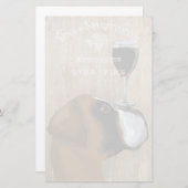 Hund Au Vin Boxer Briefpapier (Vorne/Hinten)