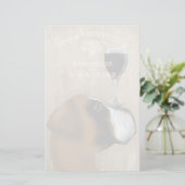 Hund Au Vin Boxer Briefpapier (Stehend Vorderseite)