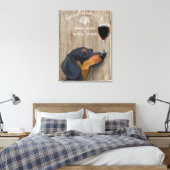 Hund Au Vin Dackel 2 Leinwanddruck (Insitu (Schlafzimmer))