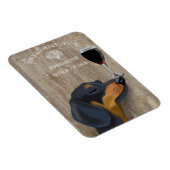 Hund Au Vin Dackel Magnet (Rechte Seite)