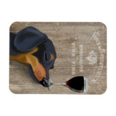 Hund Au Vin Dackel Magnet (Horizontal)