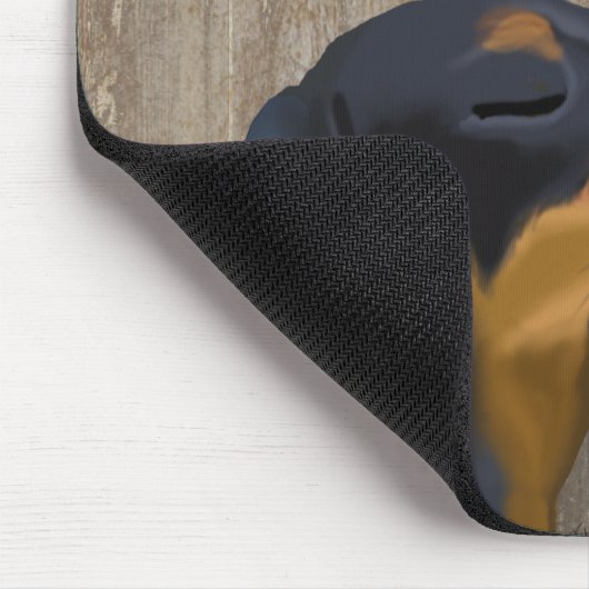 Hund Au Vin Dackel Mousepad (Ecke)