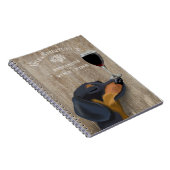 Hund Au Vin Dackel Notizblock (Rechte Seite)